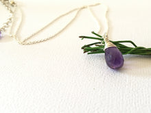 Load image into Gallery viewer, Amethyst Gemstone Drop Necklace
