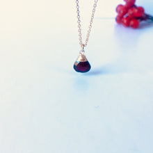Load image into Gallery viewer, Garnet Gemstone Drop Necklace
