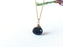 Load image into Gallery viewer, Black Spinel Gemstone Drop Necklaces

