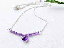 Load image into Gallery viewer, Amethyst Sterling Silver Gemstone Beauty Necklace
