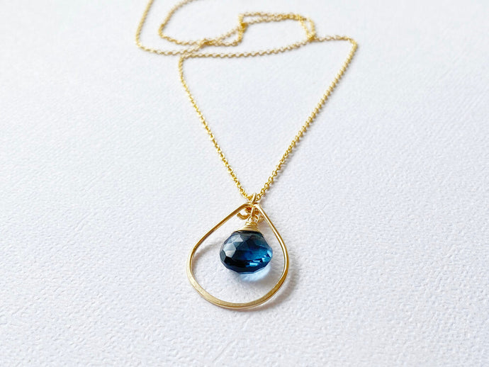 London Blue Quartz Gold Filled Necklace
