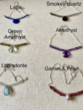Load image into Gallery viewer, Lapis Sterling Silver Gemstone Beauty Necklace

