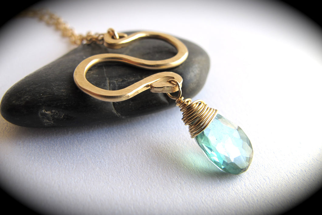 Serendipity Necklace with Faceted Gemstones - 14kt Gold Filled