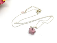 Load image into Gallery viewer, Amethyst and Rose Quartz Flower Necklace
