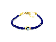 Load image into Gallery viewer, Petite Evil eye Bracelets with Crystal beads
