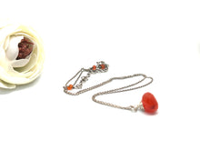 Load image into Gallery viewer, Carnelian Wire Wrapped Silver Necklace
