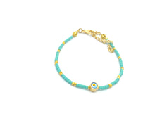 Load image into Gallery viewer, Petite Evil eye Bracelets with Afghan beads
