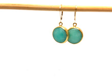 Load image into Gallery viewer, Gold Filled Round Quartz Earrings
