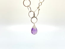 Load image into Gallery viewer, Hammered Statement Necklace with Amethyst
