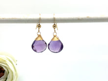 Load image into Gallery viewer, Amethyst Gold Earrings
