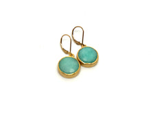 Load image into Gallery viewer, Gold Filled Round Quartz Earrings
