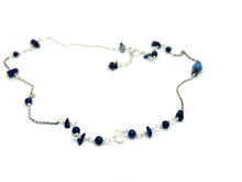 Load image into Gallery viewer, Lapis and Moonstone Stationed Necklace
